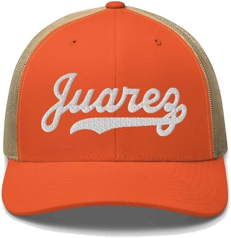 Juarez Hat Juarez Trucker Hat Baseball Script Embroidered Cap Vintage Sports Mesh Swoosh Gift Souvenir Headwear TX in Saudi Arabia
