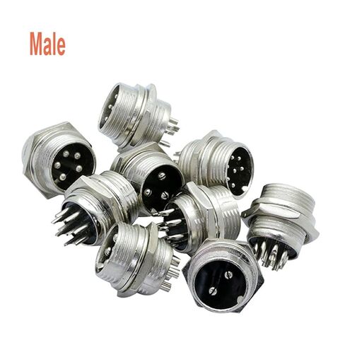 10Pcs/lot GX16 Jack Male/Female 2/3/4/5/6/7/8/9/10Pins 16mm L70-78 Circular Socket Panel XLR Wire Connectors(Male Insert,8Pin) in Saudi Arabia