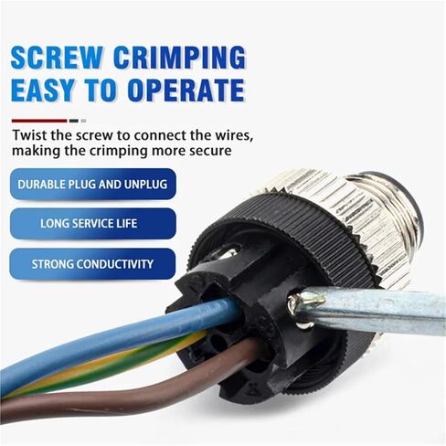 1Pcs M12-PG7 PG9 Socket Connector 3 4 5 8 Pin Straight Bent Male Female Screw Threaded Coupling(PG9 Female Bent,3 Pin) in Kuwait