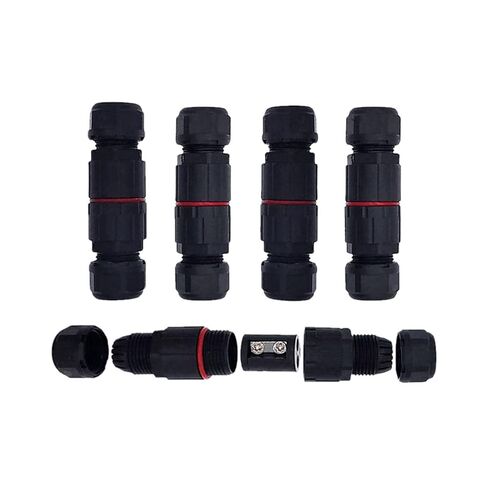 IP68 موصل M12 2 دبابيس بعقب المكونات لحام الحرة لهب النايلون الطيران موصلات 5 قطعة in Kuwait