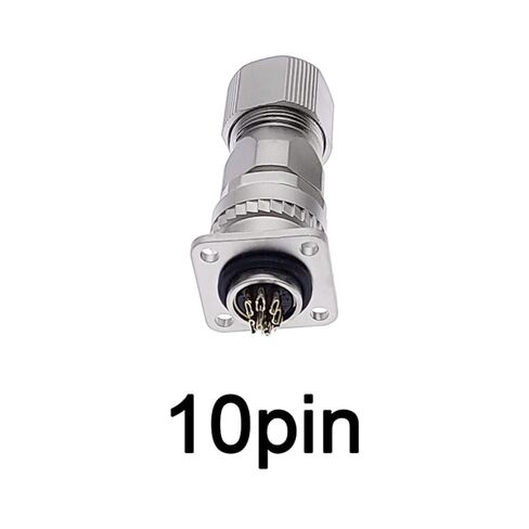 Servo Motor Connector CM10 10pin Angle Straight 2 Core Servo Encoder Socket DDK Metal Connectors 1Pcs(Straight 10Pin) in Saudi Arabia