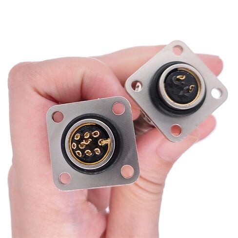 Servo Motor Connector CM10 10pin Angle Straight 2 Core Servo Encoder Socket DDK Metal Connectors 1Pcs(Straight 10Pin) in Saudi Arabia