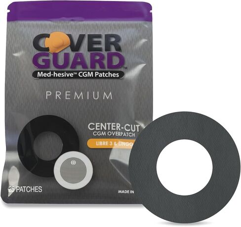 CGM Overpatch | Freestyle Libre 3 | Tan Center-Cut Design| 25-Count | Waterproof Adhesive | Anti-Fray | Easy Application & Removal | Made in USA | Sensor Protection in Kuwait