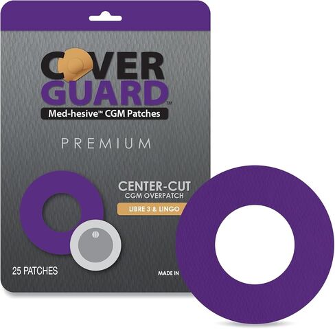 CGM Overpatch | Freestyle Libre 3 | Tan Center-Cut Design| 25-Count | Waterproof Adhesive | Anti-Fray | Easy Application & Removal | Made in USA | Sensor Protection in Kuwait