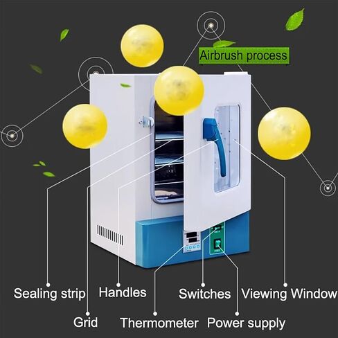 فرن حراري ميكانيكي للمختبر، فرن تجفيف بالهواء القسري للمختبر، فرن تجفيف للمختبر، وحدة تحكم في درجة الحرارة قابلة للتعديل من 5 إلى 250 درجة مئوية، للاختبار المعملي in Kuwait