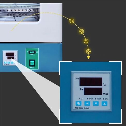 فرن حراري ميكانيكي للمختبر، فرن تجفيف بالهواء القسري للمختبر، فرن تجفيف للمختبر، وحدة تحكم في درجة الحرارة قابلة للتعديل من 5 إلى 250 درجة مئوية، للاختبار المعملي in Kuwait