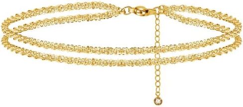 Gold/Silver Anklets for Women Ankle Bracelets for Women Waterproof Beach Layered Anklet Bracelets for Women Cuban Link Anklets Set Dainty Cute Heart Butterfly Anklets Non Tarnish Jewelry Gift in Kuwait