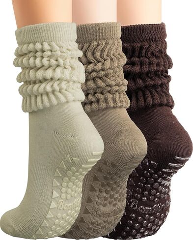 Bomkinta Pilates الجوارب مع قبضة للنساء - اليوغا غريبي رهان Scrunch Sock - Slipper Socks for Barre Workout Hospital in Kuwait