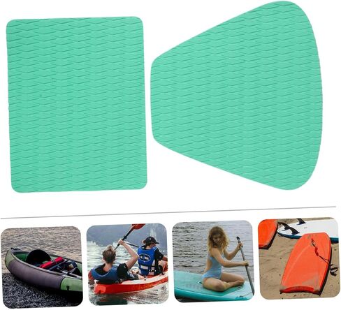 Abaodam Inflatable Kayak Seat Cushion Pad Lightweight EVA Non-Slip Boat Seat for Kayaking Drifting and Fishing Green 76 * 41cm Comfortable Outdoor Accessory Set in Saudi Arabia