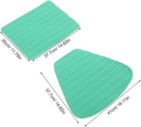 هيموتون نفخ مقعد الكاياك الخلفي دعم إيفا المضادة للانزلاق وسادة وسادة للتجديف والتجديف 76 × 41 سم مجموعة كاملة باللون الأخضر الفاتح للأنشطة المائية في الهواء الطلق in Kuwait