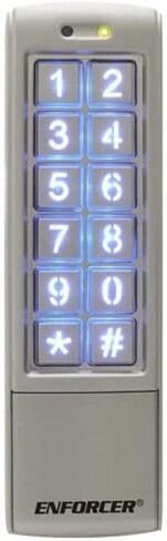 Seco-Larm SK-2323-SPQ Mullion-Style Weatherproof Digital Access Keypad; 12~24 VAC/VDC operation; 1,010 Users (Output #1: 1,000 users/Output #2: 10 users); 2 Form C relays, each rated 1 Amp @ 30VDC in Saudi Arabia