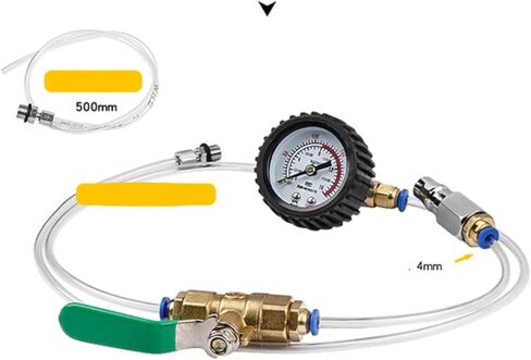 Car Air Shocks Absorber Test Tool Hose Line Professional Automotive Repair Tool with Pressure Gauge, Lightweight Sturdy in Saudi Arabia