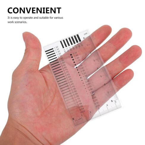 1Pc High-Precision Transparent Crack Width Gauge Scratch Spot Measurement Tool Gauge Ruler for Precise Inspection of Surface Defects in Saudi Arabia