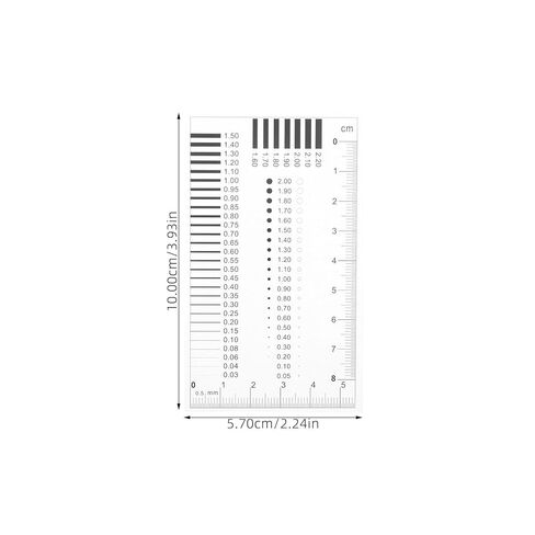 1Pc High-Precision Transparent Crack Width Gauge Scratch Spot Measurement Tool Gauge Ruler for Precise Inspection of Surface Defects in Saudi Arabia