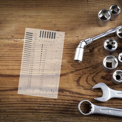 1Pc High-Precision Transparent Crack Width Gauge Scratch Spot Measurement Tool Gauge Ruler for Precise Inspection of Surface Defects in Saudi Arabia