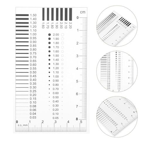 1Pc High-Precision Transparent Crack Width Gauge Scratch Spot Measurement Tool Gauge Ruler for Precise Inspection of Surface Defects in Saudi Arabia