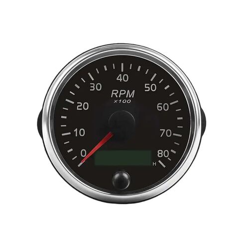 85 مللي متر مقياس سرعة الدوران 0-8000 دورة في الدقيقة 12 فولت/24 فولت العنبر/الضوء الأبيض RPM مقياس مع ساعة للبنزين البنزين سيارة قارب in Saudi Arabia
