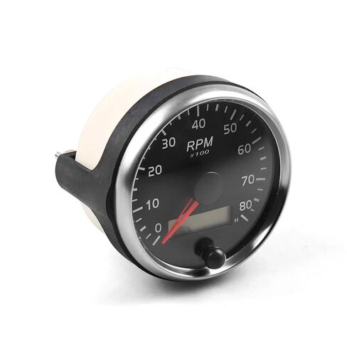 85 مللي متر مقياس سرعة الدوران 0-8000 دورة في الدقيقة 12 فولت/24 فولت العنبر/الضوء الأبيض RPM مقياس مع ساعة للبنزين البنزين سيارة قارب in Saudi Arabia