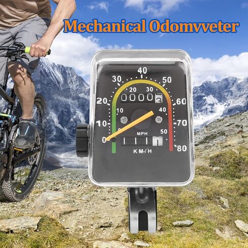 HERCHR Mechanical Odometer, Water Proof Mountain Bike Analog Computer with Cable and Adapter Universal Cycling Speedometer in Saudi Arabia