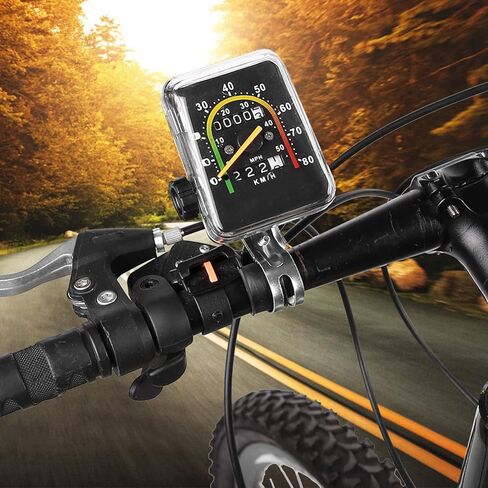 HERCHR Mechanical Odometer, Water Proof Mountain Bike Analog Computer with Cable and Adapter Universal Cycling Speedometer in Saudi Arabia
