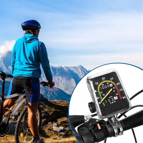 HERCHR Mechanical Odometer, Water Proof Mountain Bike Analog Computer with Cable and Adapter Universal Cycling Speedometer in Saudi Arabia