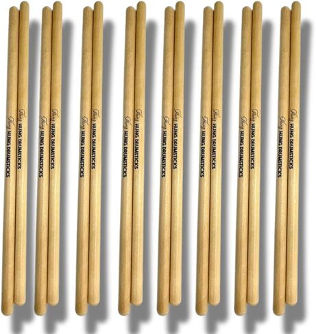 Timbale Drumsticks 1/2-Inch Hickory, 8 Pairs (16 Sticks), 16-Inch Durable for Salsa & Latin Percussion in Kuwait