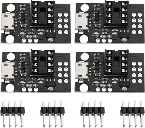 4 قطع ATTINY85 لوحة تطوير Micro USB متوافقة مع ATtiny13A ATtiny25 ATtiny45 ATtiny85 in Saudi Arabia