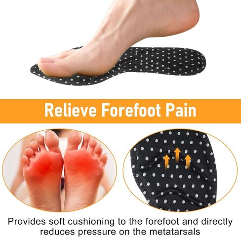 4 Pairs High Heel Insoles, Women Breathable Shoe Inserts, 10 Inch Boot Inserts Foot Cushion, Comfort Sponge Shoe Pads Insert for Women Foot Pain, Arch Pain, Heel Sore, Loose Shoes (Classic 4 Colors) in Saudi Arabia