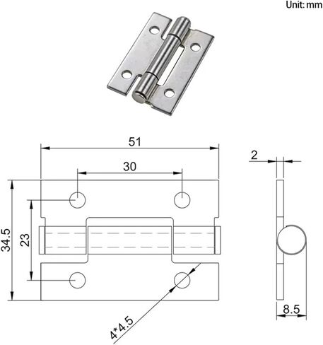 304 Stainless Steel Hinge Industrial Electrical Machinery Equipment Instrument Box Cabinet 1Pcs in Saudi Arabia