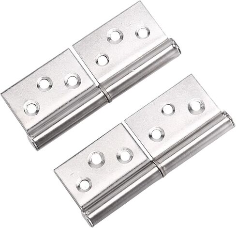 3 Inch Silver Tone Stainless Steel 360 Degree Rotating Window Door Flag Hinge 2Pcs in Saudi Arabia