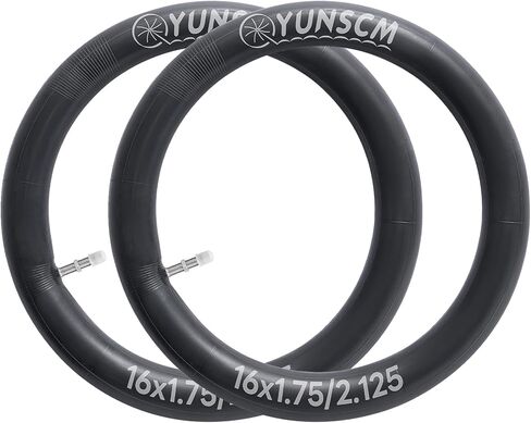 YUNSCM 2-PCS 16" أنابيب الدراجة 16x1.75/2.125 TR4A-40mm صمام 16" أنابيب الدراجة الداخلية المتوافقة مع 16x1.75 16x1.90 16x1.95 16x2.0 16x2.10 16x2.125 أنابيب إطارات دراجة الدراجة in Saudi Arabia