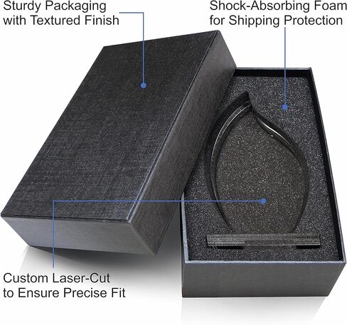 جائزة كريستال على شكل لهب محفورة حسب الطلب، مخصصة باسم الموظف ورسالة الجائزة، جائزة تقدير الإنجازات الفريدة للشركة (L - 9") in Kuwait