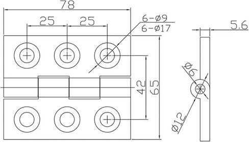 Stainless Steel Heavy-Duty Hinge with Rubber Gasket Foldable and 180 Degree Rotating 1Pcs in Saudi Arabia
