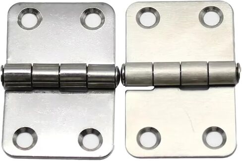 180 Degree Load-Bearing Hinge Cabinet Accessories 304 Stainless Steel Flat Open Folding 1Pcs(304 Brushed) in Saudi Arabia