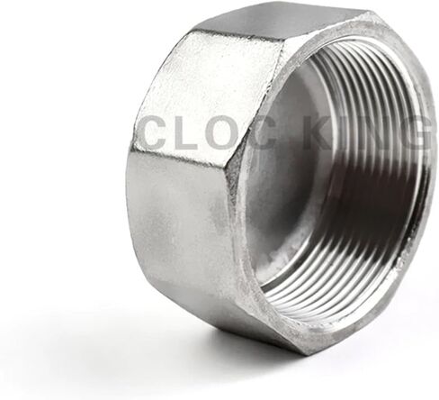 1/4 "3/8" 1/2 "3/4" 1 "2" BSP أنثى الموضوع SS304 ماسورة من الفولاذ المقاوم للصدأ التوصيل الغاطس رأس سداسي تركيبات نهاية الغطاء (1/8 ") in Saudi Arabia