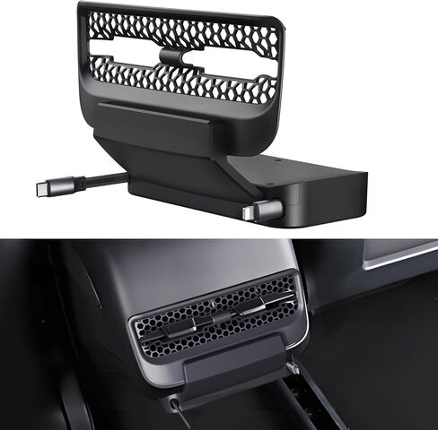 Retractable Cord Car Phone Charger for Tesla Model 3 Model Y 2021 2022 2023 2024, THELIFELICIOUS Tesla Interior Accessories Tesla Rear Air Outlet Expansion Dock with Fast Charging Cables in Kuwait