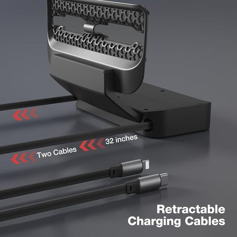 Retractable Cord Car Phone Charger for Tesla Model 3 Model Y 2021 2022 2023 2024, THELIFELICIOUS Tesla Interior Accessories Tesla Rear Air Outlet Expansion Dock with Fast Charging Cables in Kuwait