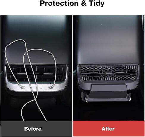 Retractable Cord Car Phone Charger for Tesla Model 3 Model Y 2021 2022 2023 2024, THELIFELICIOUS Tesla Interior Accessories Tesla Rear Air Outlet Expansion Dock with Fast Charging Cables in Kuwait