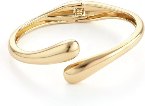 Magitaco Chunky 14K Gold Plated Bangles for Women, Thick Cuff Bracelet for Women, Trendy Stackable Bangle Bracelets, Women's Fashion Jewelry in Saudi Arabia