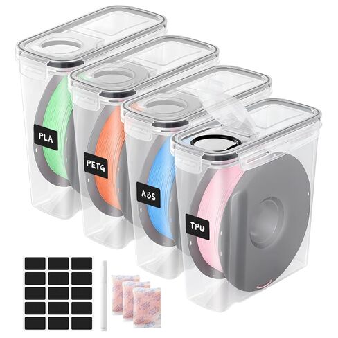 3D Printer Filament Dry Box, 6-Pack Airtight 4.0L Storage Container with Desiccant Bags & Labels, Transparent Dust-Proof Organizer for 1KG Spools, 3D Printing Accessories (6) in Saudi Arabia