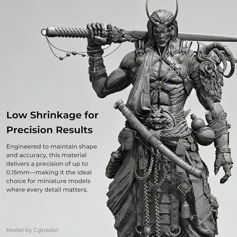 طابعة ثلاثية الأبعاد راتنج سريع قابل للغسل في الماء، 405 نانومتر LCD فوتوبوليمر معالج بالأشعة فوق البنفسجية للحصول على دقة عالية، رائحة منخفضة، غير هشة، رمادي، 500 جرام in Kuwait