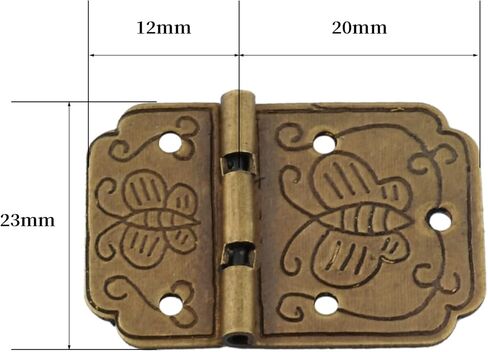 Door Hinges Hinges,Cabinet Butt Hinge,Folding Door Hinges,10pcs Black Furniture Cabinet Door Luggage Hinges 4 Holes Jewelry Wooden Boxes Vintage Old H Hinges with Screws and Storage in Saudi Arabia