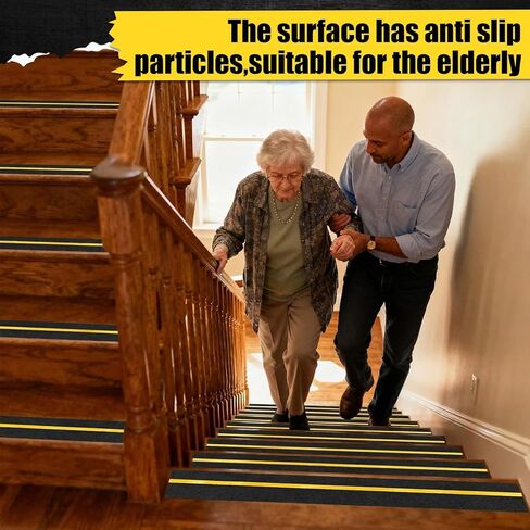 شريط مضاد للانزلاق مقاس 4 بوصات × 80 قدمًا مع شريط عاكس، شريط لاصق للدرج غير قابل للانزلاق في الهواء الطلق، مداس سلالم عالية الجر غير قابلة للانزلاق للسلالم الداخلية ومنحدرات الخطوة وأسطح القوارب in Kuwait