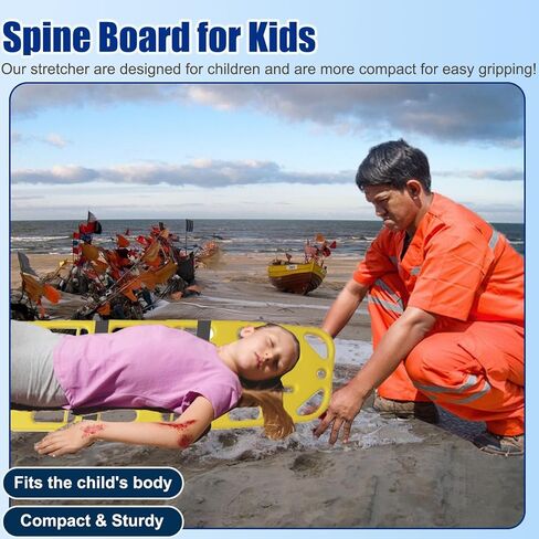 Lightweight Waterproof Spine Board for Kids - Floating Patient Transport & Immobilization Stretcher, Ideal for Public Pools & EMT Use in Saudi Arabia