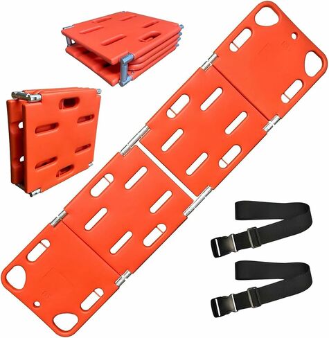 Foldable Spine Board Stretcher - Emergency Rescue Backboard for Patient Transport, Water-Resistant Floating Stretcher, Portable EMT Immobilization for Ambulance Use in Saudi Arabia