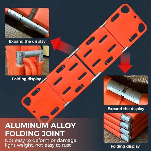 Foldable Spine Board Stretcher - Emergency Rescue Backboard for Patient Transport, Water-Resistant Floating Stretcher, Portable EMT Immobilization for Ambulance Use in Saudi Arabia