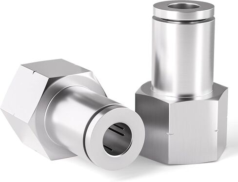 1PCS 304 Stainless Steel Female Straight 12MM Tube OD x 1/4 Inch BSP Thread Push to Connect Fitting PCF12-02 in Saudi Arabia