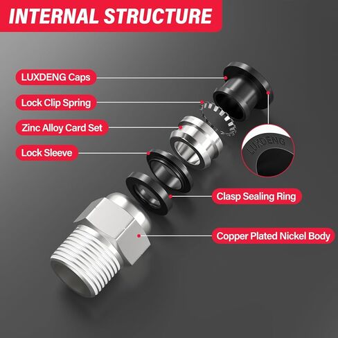 1/4 "OD إلى 3/8" NPT الموضوع الكوع الذكور ومجموعة مستقيمة توصيل سريع الهواء المناسب موصل قفل دفع هوائي (حزمة من 12) in Kuwait