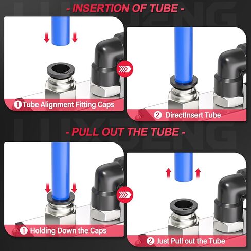 1/4 "OD إلى 3/8" NPT الموضوع الكوع الذكور ومجموعة مستقيمة توصيل سريع الهواء المناسب موصل قفل دفع هوائي (حزمة من 12) in Kuwait