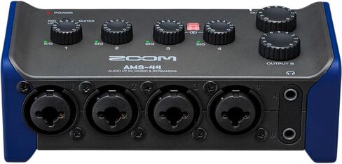 Zoom AMS-44 4x4 USB Audio Interface, Bundle with TAPH100 Monitor Headphones and 25' Value Series XLR Cable in Saudi Arabia